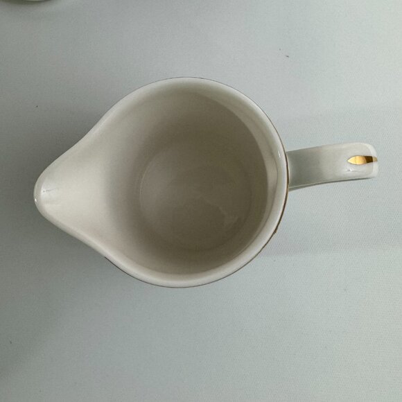 Sakura Galaxy Fine China Holiday Dinnerware Sugar Creamer Green 14K Gold Stars - Picture 3 of 6